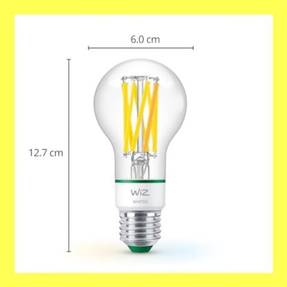 WiZ Ultra Efficient Smart LED Lamp, E27, Energy Efficiency Class A, Energy Saving, Automation and Smart Control via App/Voice via WLAN  Amazon.co.uk: Lighting - Image 3