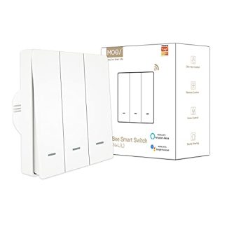 MOES ZigBee Smart Wall Light Switch No Neutral Wire Required, No Capacitor Needed, Smart Life Tuya Remote Control, Works with Alexa, Google Home, Tuya ZigBee Hub Required, 3 Gang, White  Amazon.co.uk: DIY & Tools