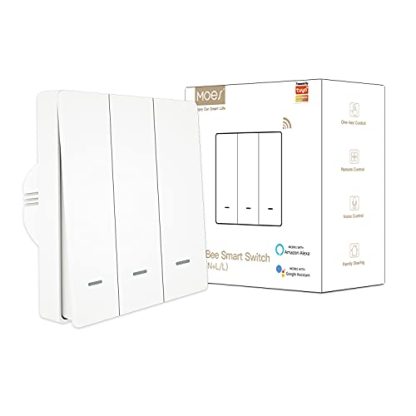MOES ZigBee Smart Wall Light Switch No Neutral Wire Required, No Capacitor Needed, Smart Life Tuya Remote Control, Works with Alexa, Google Home, Tuya ZigBee Hub Required, 3 Gang, White  Amazon.co.uk: DIY & Tools