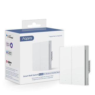 Aqara Smart Wall Switch H1 (No Neutral, Double Rocker), Requires Zigbee AQARA HUB, Remote Control Light Switch for Smart Home, Compatible with Amazon Alexa, Apple HomeKit, Google Assistant, IFTTT  Amazon.co.uk: DIY & Tools