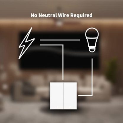Aqara Smart Wall Switch H1 (No Neutral, Double Rocker), Requires Zigbee AQARA HUB, Remote Control Light Switch for Smart Home, Compatible with Amazon Alexa, Apple HomeKit, Google Assistant, IFTTT  Amazon.co.uk: DIY & Tools - Image 3