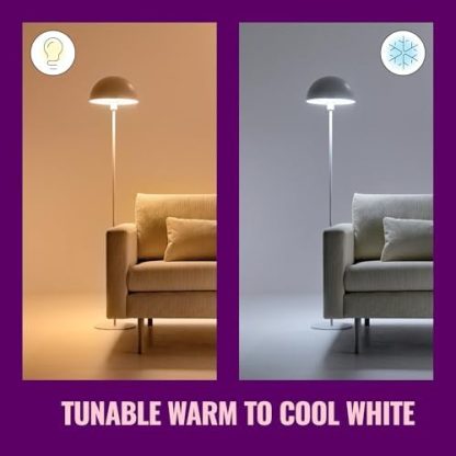 WiZ Smart Bulb, E27, 60W, Shades of White, Smart LED Connected WiFi Works with Alexa, Google Assistant & HomeKit, App Control for Home Indoor Lighting, Livingroom, Bedroom, Energy Monitoring, 2 Pack  Amazon.co.uk: Lighting - Image 9
