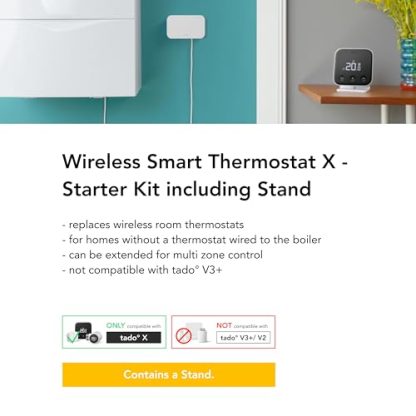 Wireless Smart Thermostat X - Starter Kit (TC) [UK] + Stand[incl. Programmer with Hot Water Control and OpenTherm]  Amazon.co.uk: Home & Kitchen - Image 3