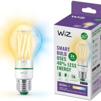 WiZ Ultra Efficient Smart LED Lamp, E27, Energy Efficiency Class A, Energy Saving, Automation and Smart Control via App/Voice via WLAN  Amazon.co.uk: Lighting