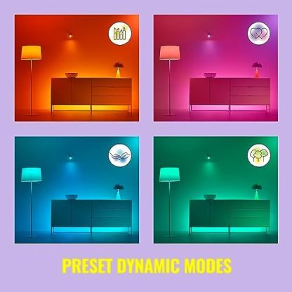 WiZ Smart Colour Bulb, E27, 8.5W, Motion Sensor with App, Dynamic Scenes,Connected WiFi Works with Alexa, Google Assistant & HomeKit, App Control for Home Indoor Lighting, Bedroom, Energy Monitoring  Amazon.co.uk: Lighting - Image 9