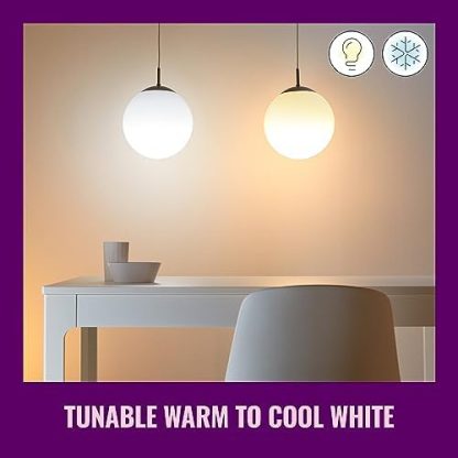 WiZ Tunable White [B22 Bayonet Cap] Smart Connected WiFi Light Bulb. 60W Warm to Cool White Light, App Control for Home Indoor Lighting, Livingroom, Bedroom.  Amazon.co.uk: Lighting - Image 7