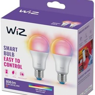 WiZ Smart Colour Bulb, E27, 8.5W, Tunable, Motion Sensor with App, Connected WiFi Works with Alexa, Google Assistant & HomeKit, App Control for Home Indoor Lighting, Bedroom, 2Pack  Amazon.co.uk: Lighting