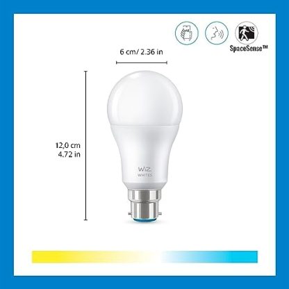 WiZ Tunable White [B22 Bayonet Cap] Smart Connected WiFi Light Bulb. 60W Warm to Cool White Light, App Control for Home Indoor Lighting, Livingroom, Bedroom.  Amazon.co.uk: Lighting - Image 2