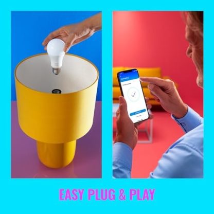 WiZ Smart Colour Bulb, E27, 8.5W, Tunable, Motion Sensor with App, Connected WiFi Works with Alexa, Google Assistant & HomeKit, App Control for Home Indoor Lighting, Bedroom, 2Pack  Amazon.co.uk: Lighting - Image 3