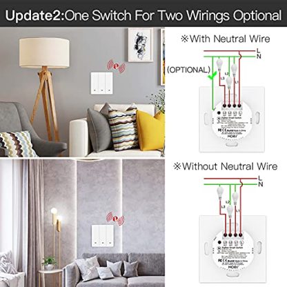 MOES ZigBee Smart Wall Light Switch No Neutral Wire Required, No Capacitor Needed, Smart Life Tuya Remote Control, Works with Alexa, Google Home, Tuya ZigBee Hub Required, 3 Gang, White  Amazon.co.uk: DIY & Tools - Image 3