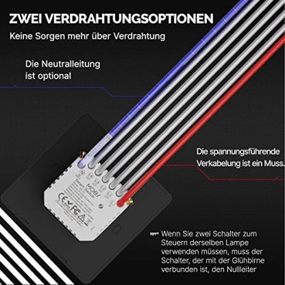 MOES STAR RING ZigBee Smart Switch, 10A, No Neutral Line No Capacitor, Compatible with MOES/Smart Life App Remote Control, Timer, Alexa Google Home Voice Control, Requires ZigBee Hub, 1 Gang-Grey  Amazon.co.uk: DIY & Tools - Image 4